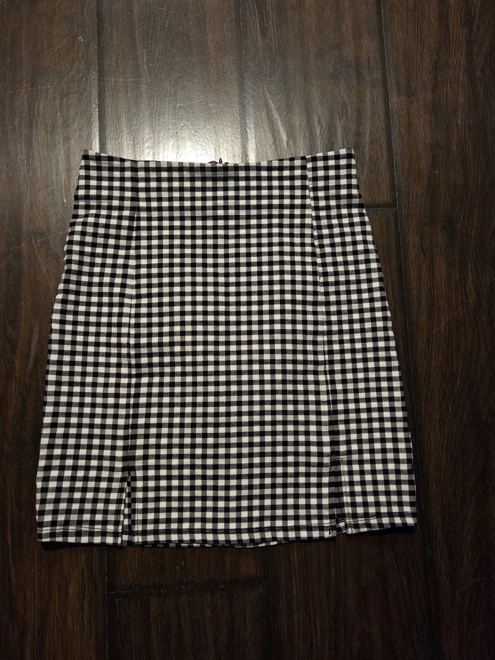 Sky and Sparrow Black and White Gingham Mini Skirt